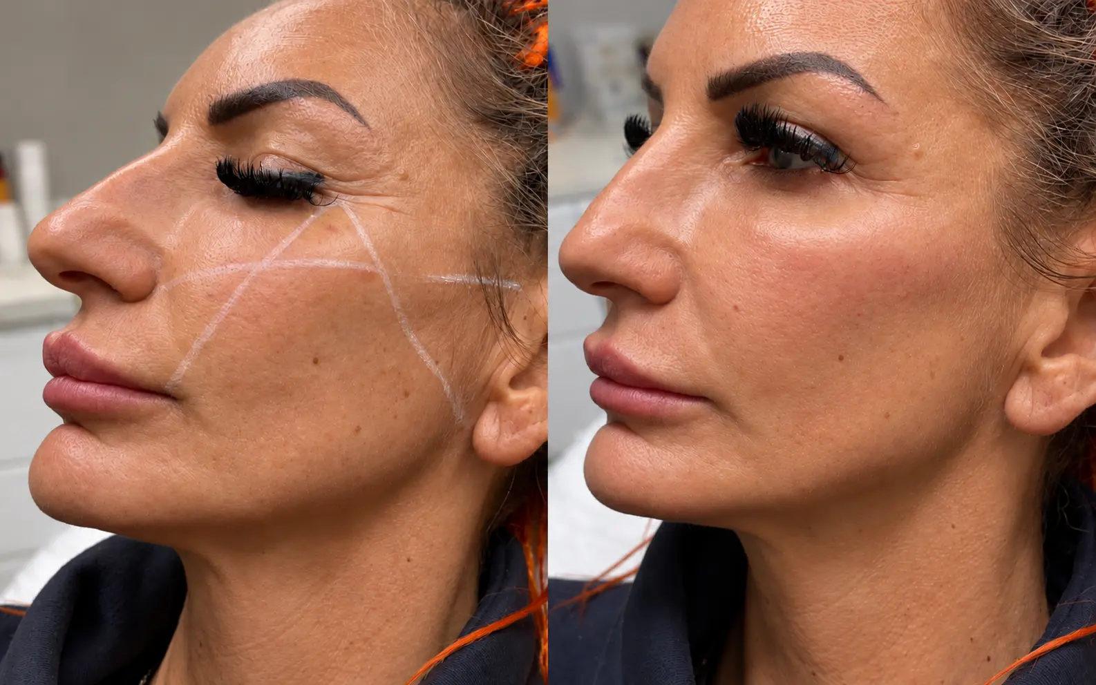 Facial definition before and after result